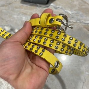 Yellow studded belt